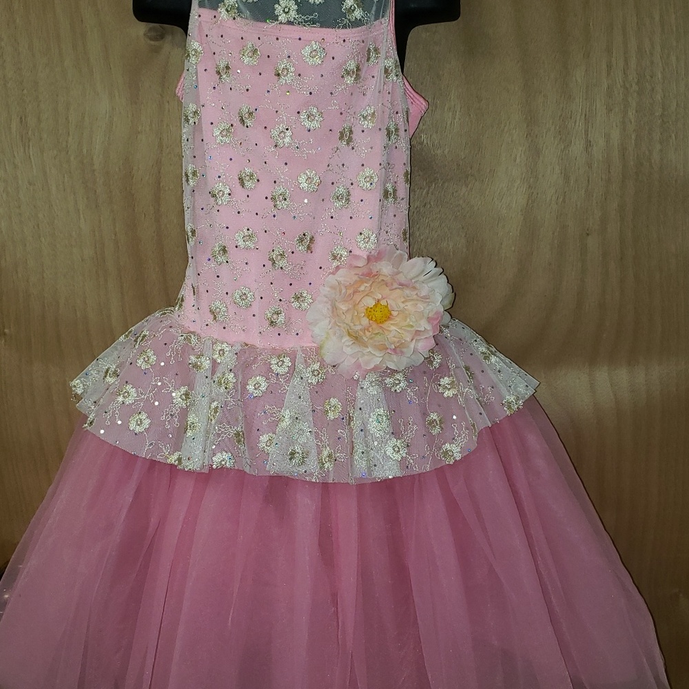 Pink dance recital costume. Size CME